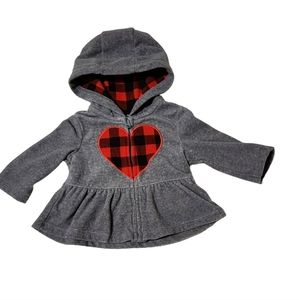 Adorable Carter's baby fleece zip up jacket